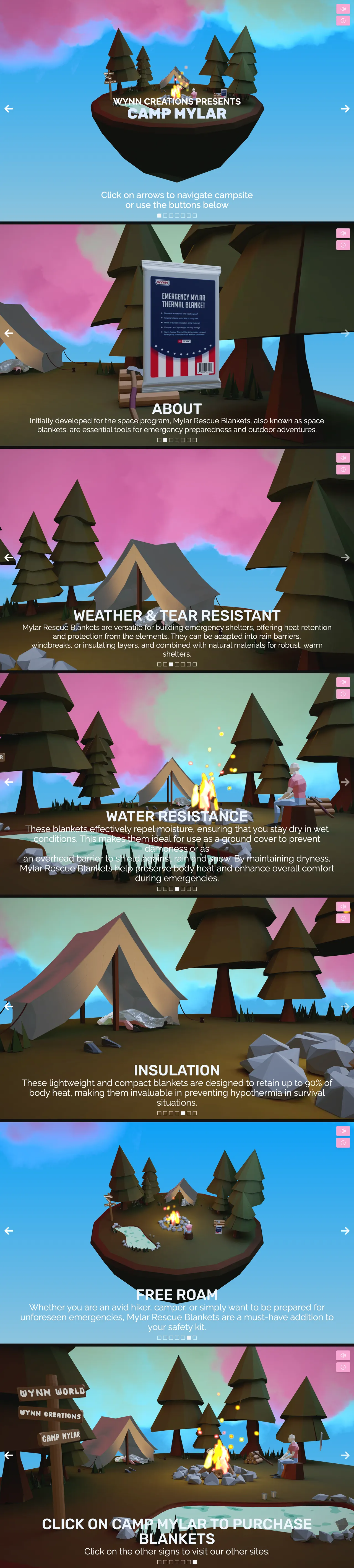 Camp Mylar: One campsite, many uses